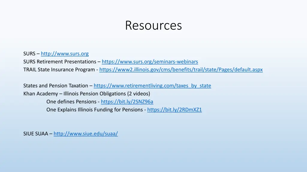 resources