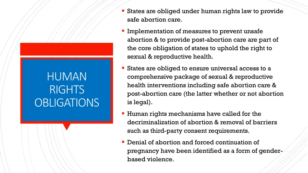 states are obliged under human rights