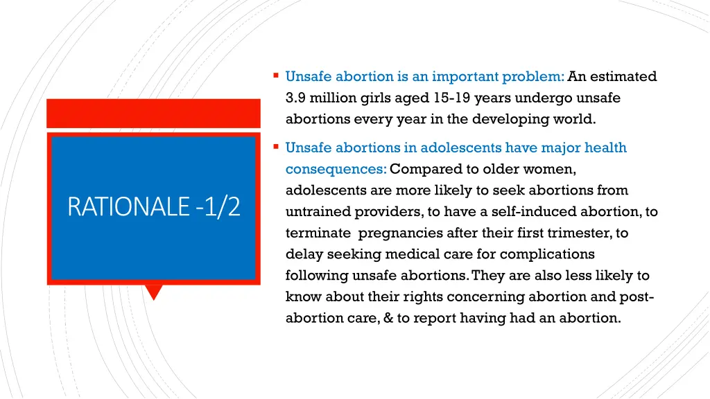 unsafe abortion is an important problem