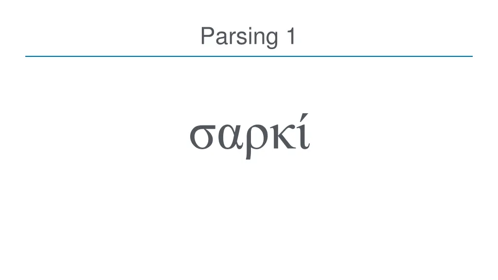 parsing 1