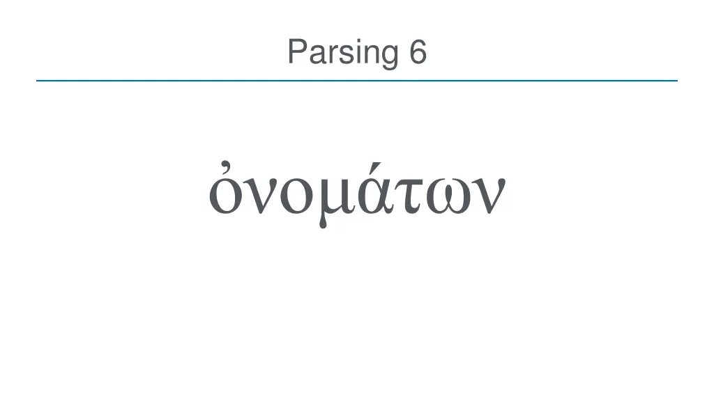 parsing 6