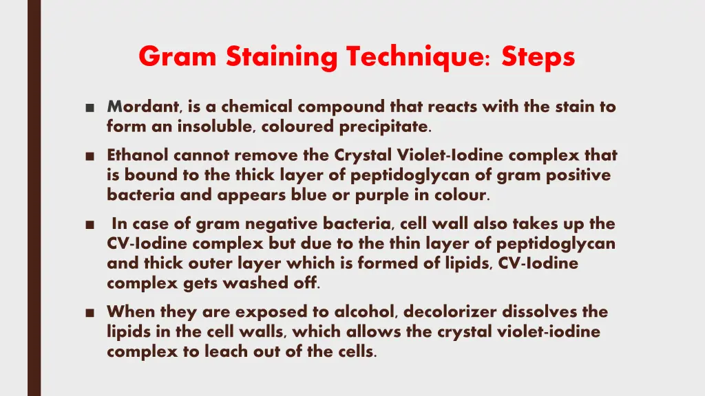 gram staining technique steps