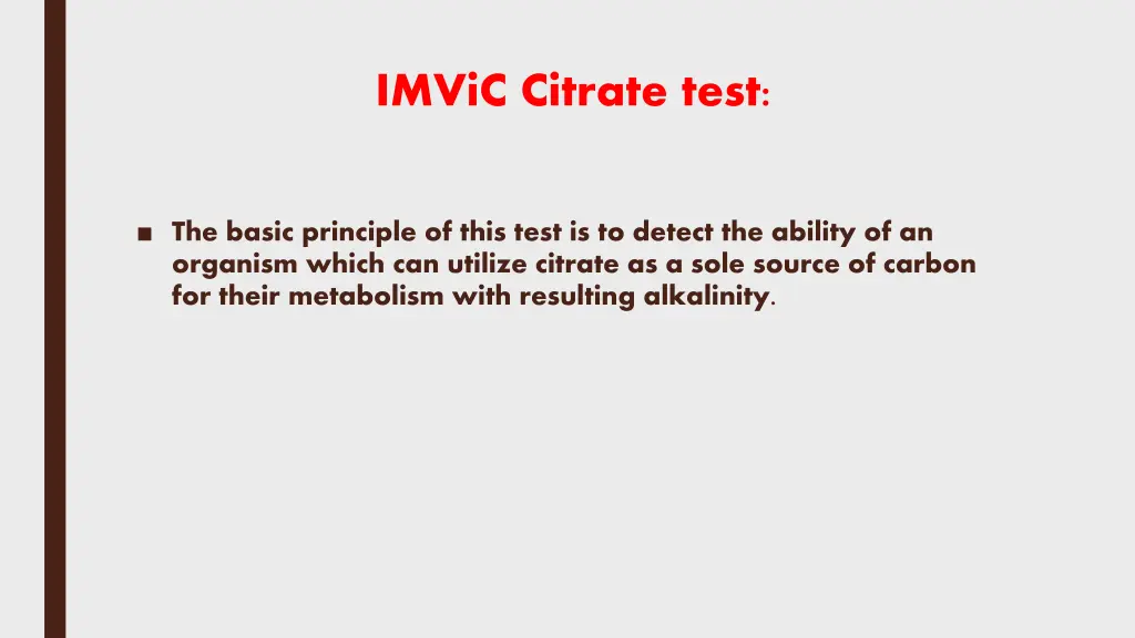 imvic citrate test