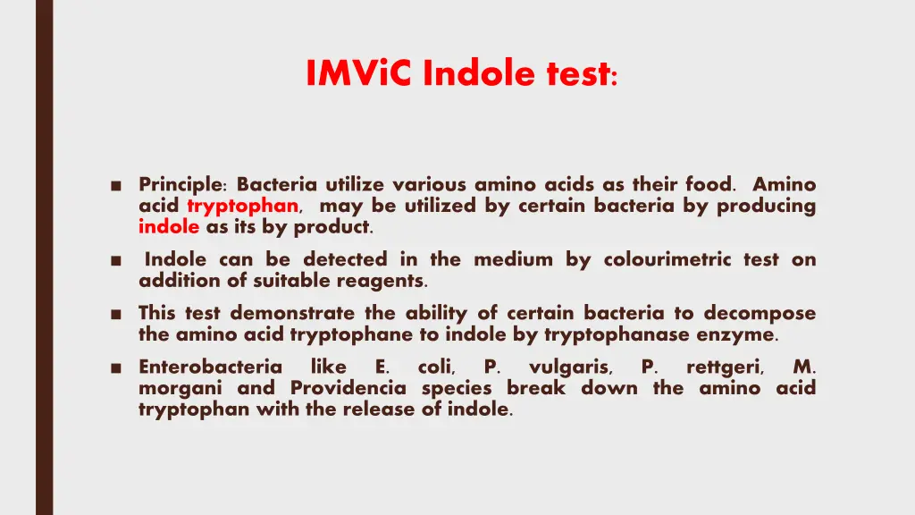 imvic indole test