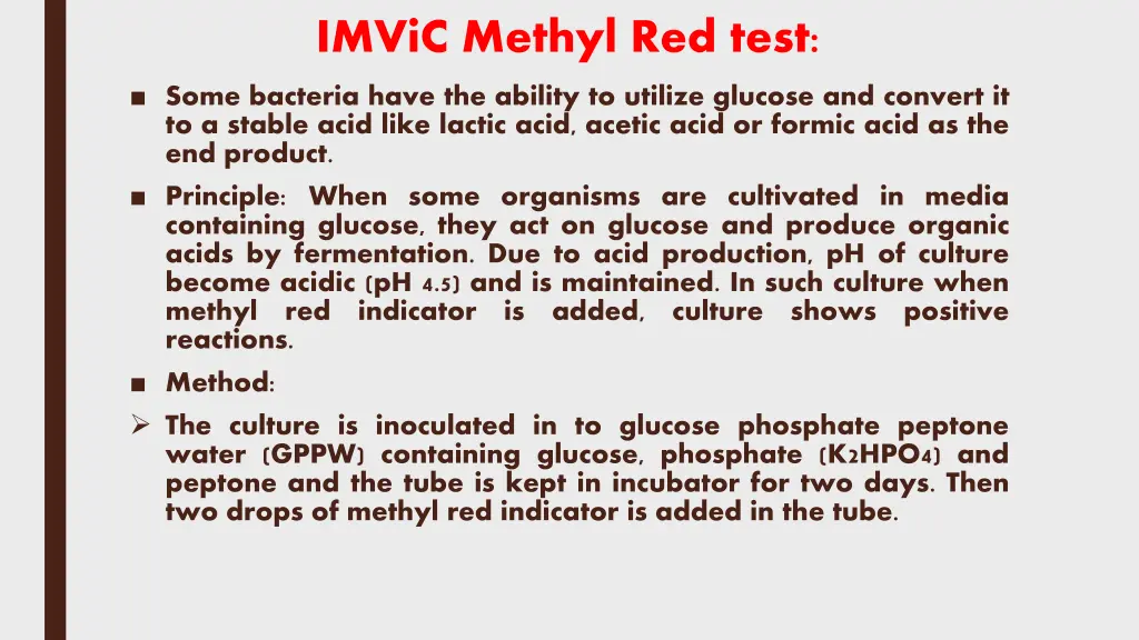 imvic methyl red test