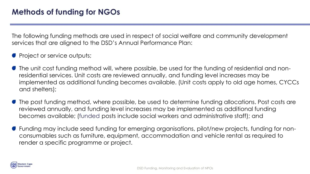 methods of funding for ngos