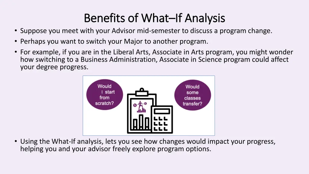 benefits of what benefits of what if analysis