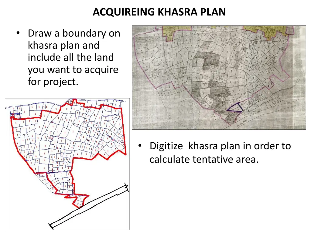 acquireing khasra plan