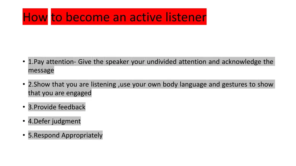 how to become an active listener