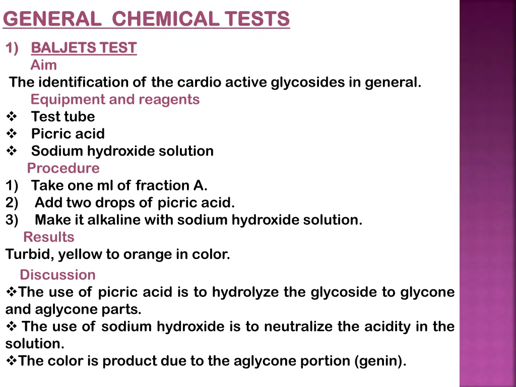 general chemical tests general chemical tests