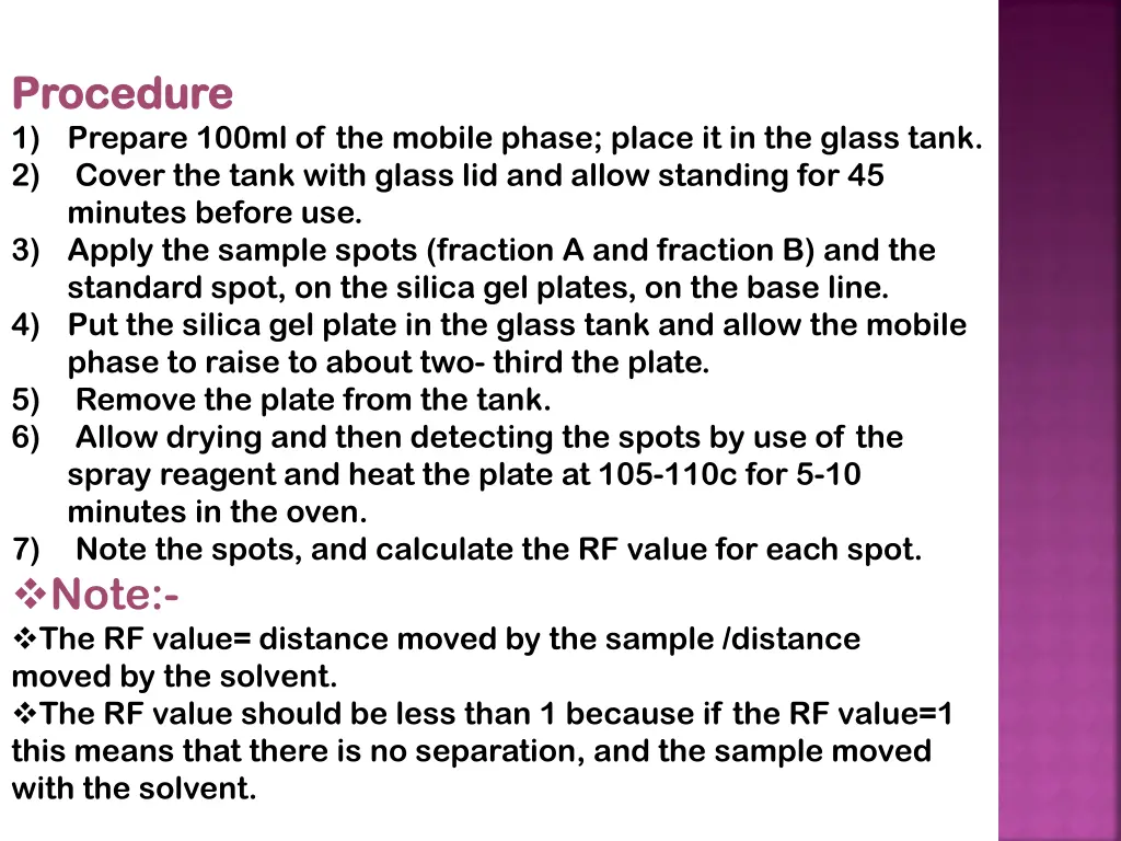 procedure procedure 1 prepare 100ml of the mobile