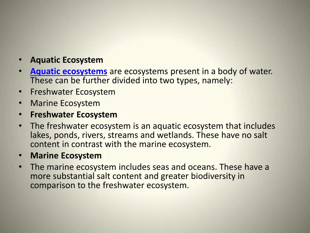 aquatic ecosystem aquatic ecosystems