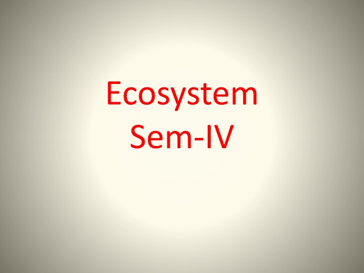 ecosystem sem iv