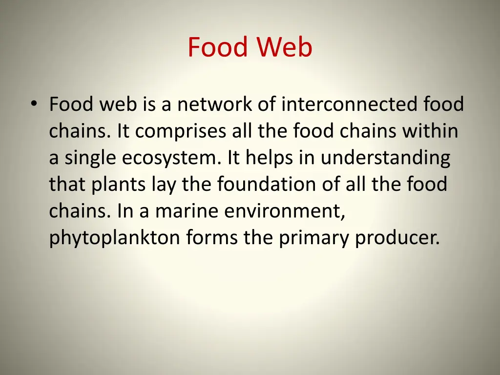 food web