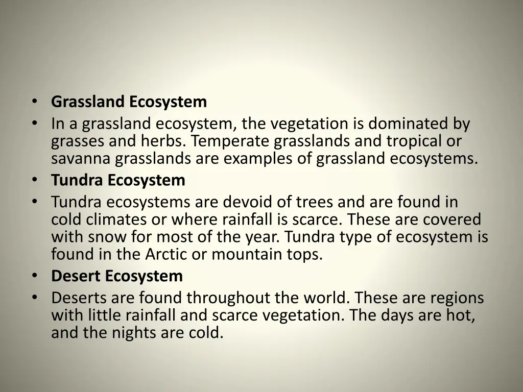 grassland ecosystem in a grassland ecosystem