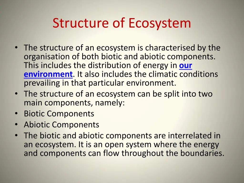 structure of ecosystem