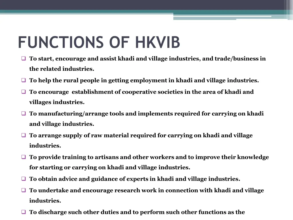 functions of hkvib