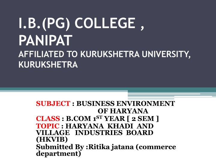 i b pg college panipat affiliated to kurukshetra