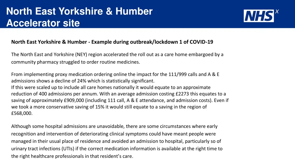 north east yorkshire humber accelerator site