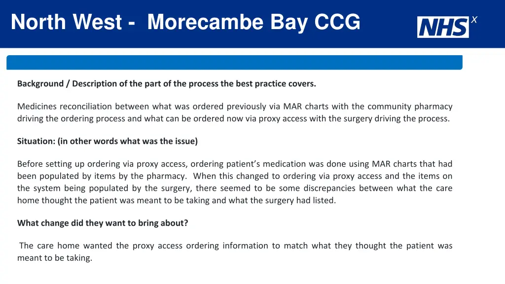 north west morecambe bay ccg