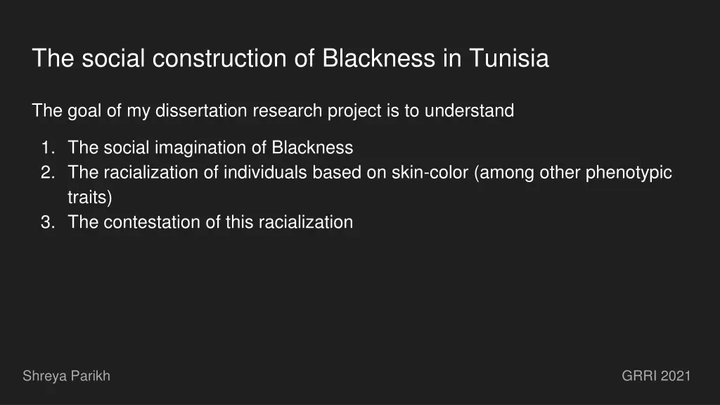 the social construction of blackness in tunisia