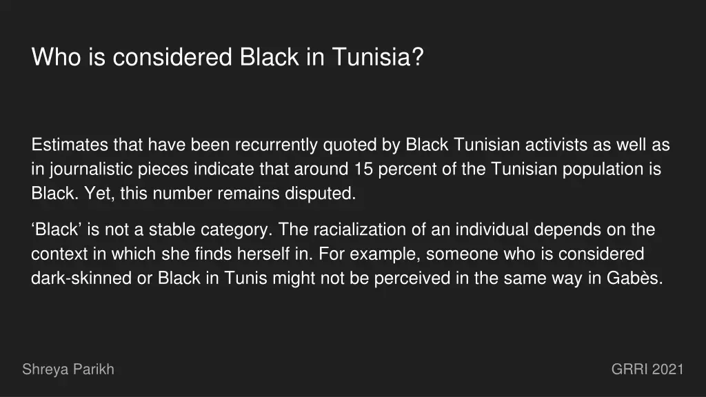 who is considered black in tunisia 1