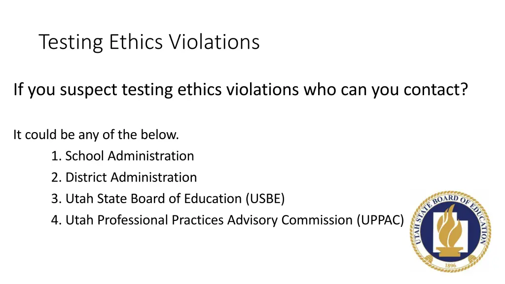 testing ethics violations 1