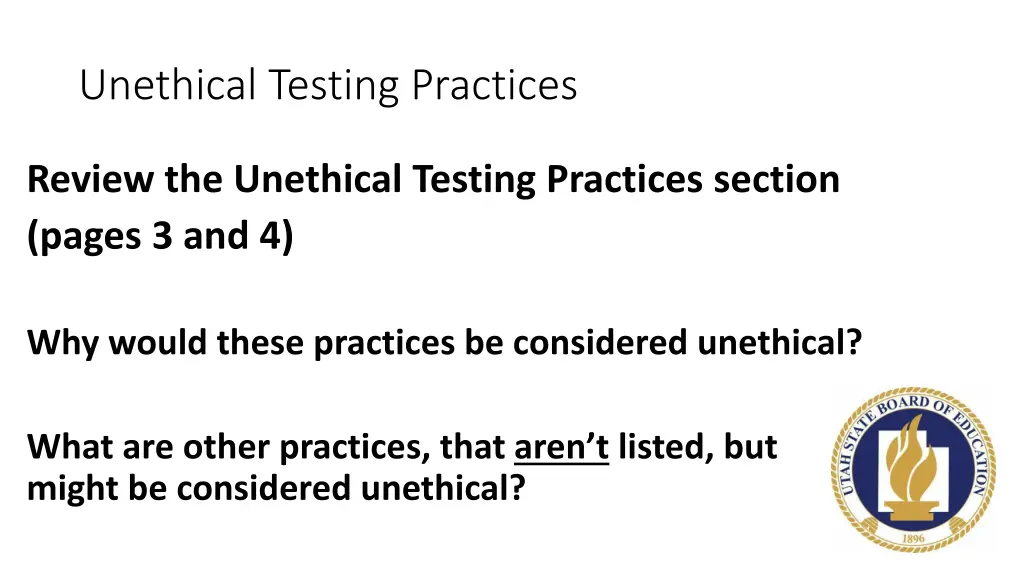 unethical testing practices 1