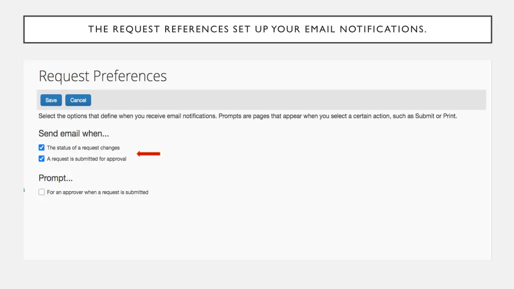 the request references set up your email