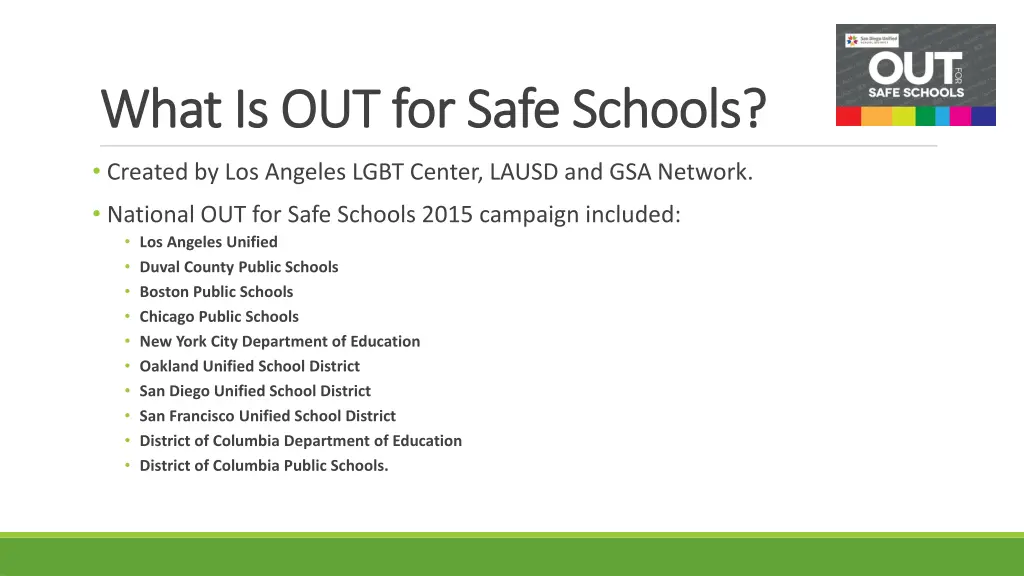 what is out for safe schools what is out for safe