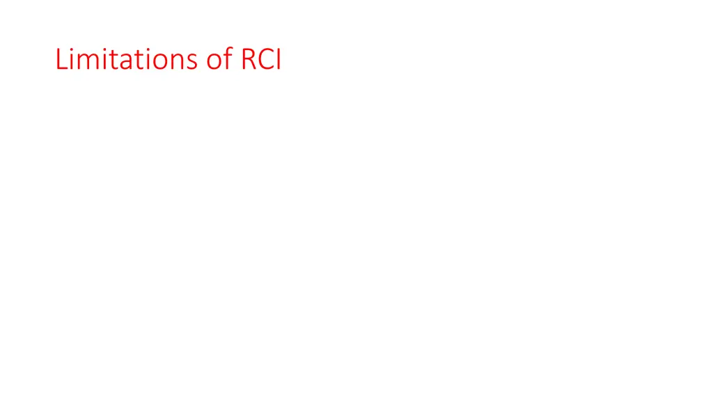 limitations of rci