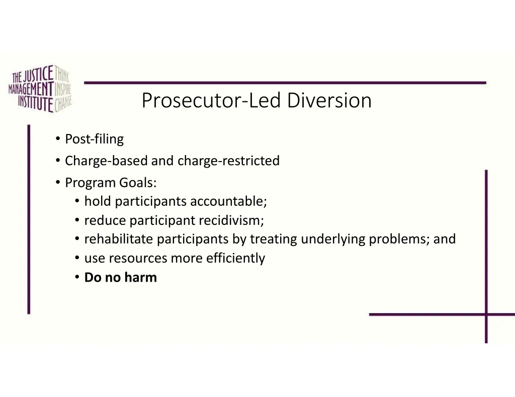 prosecutor led diversion