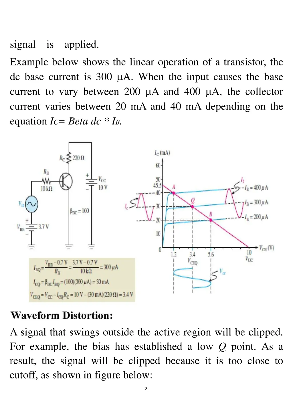 signal is applied example below shows the linear