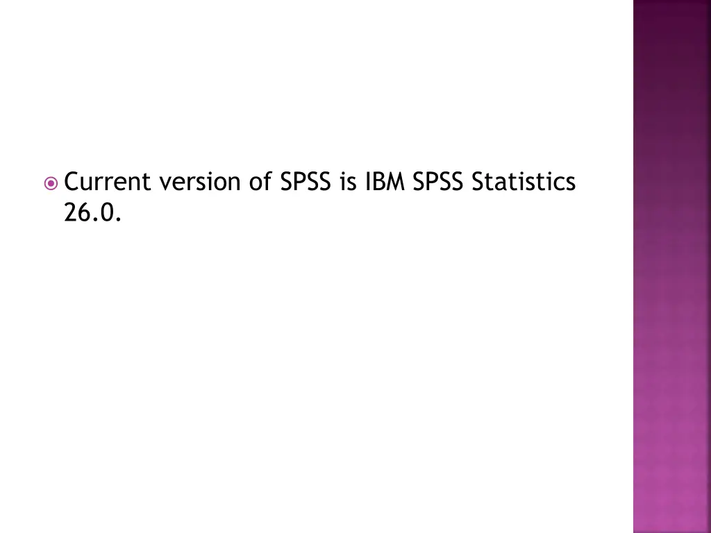 current version of spss is ibm spss statistics