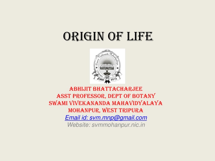 origin of life