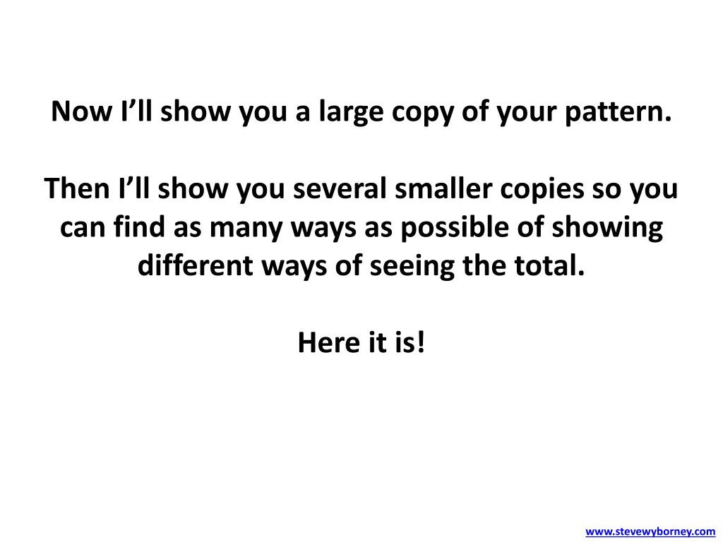 now i ll show you a large copy of your pattern