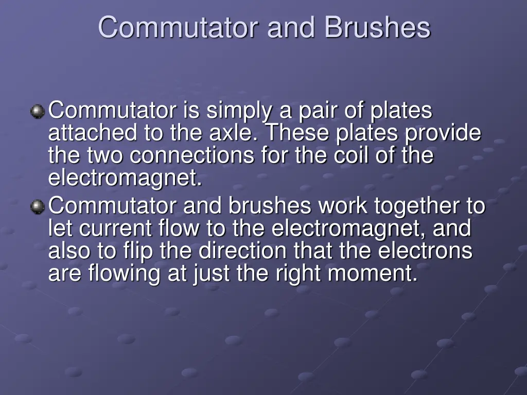 commutator and brushes