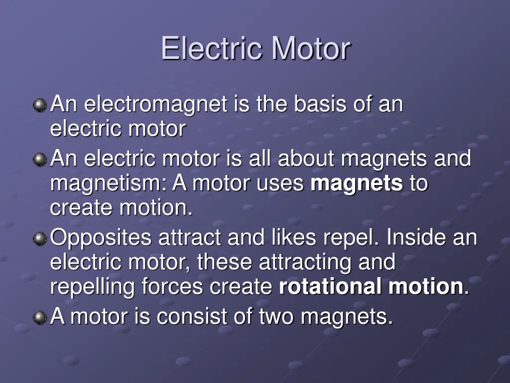 electric motor 1