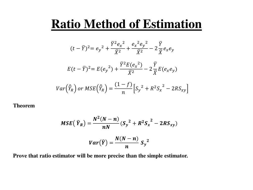 ratio method of estimation 5