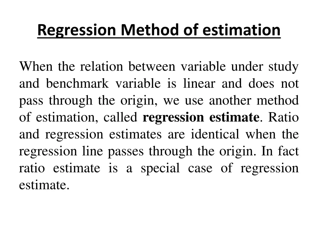 regression method of estimation 1