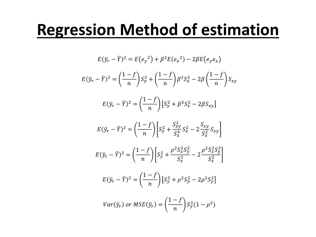 regression method of estimation 3