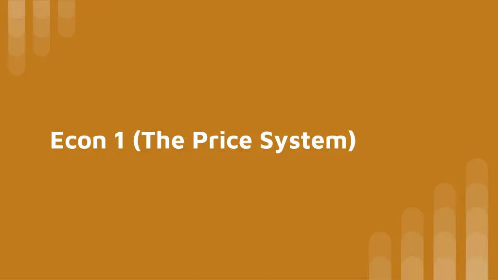 econ 1 the price system