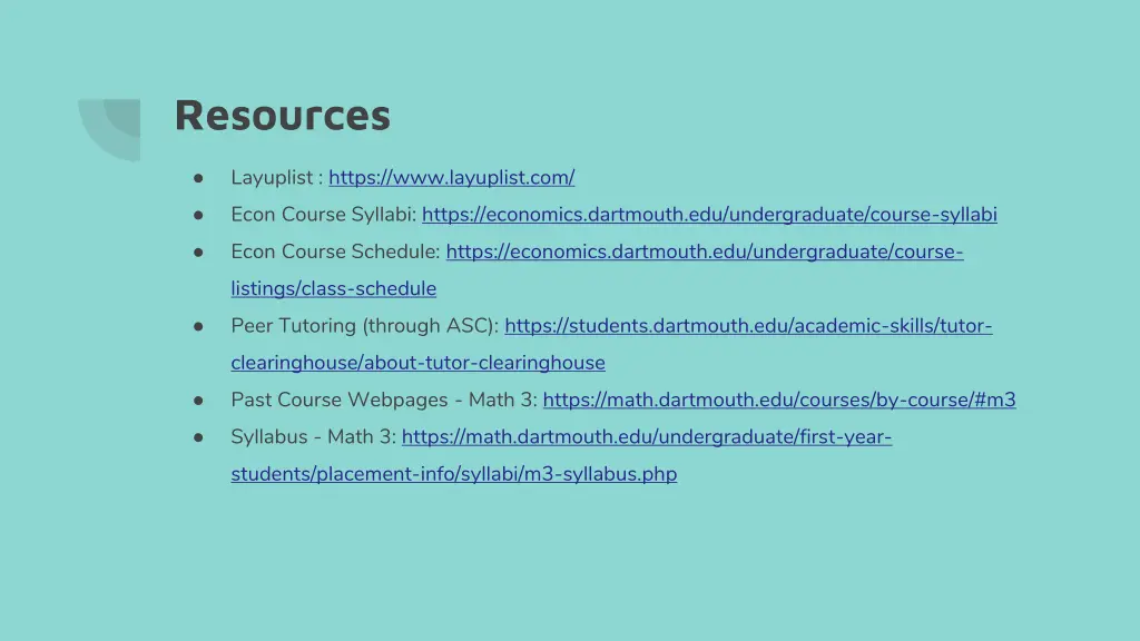 resources