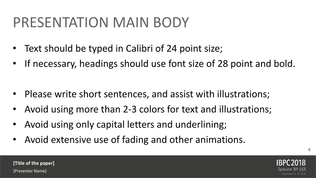 presentation main body