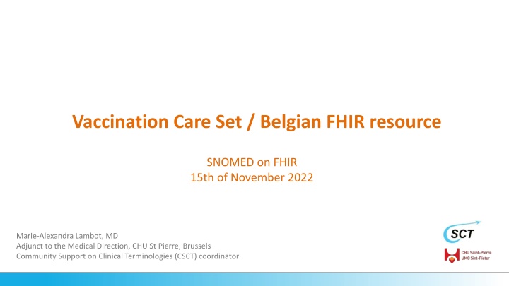 vaccination care set belgian fhir resource