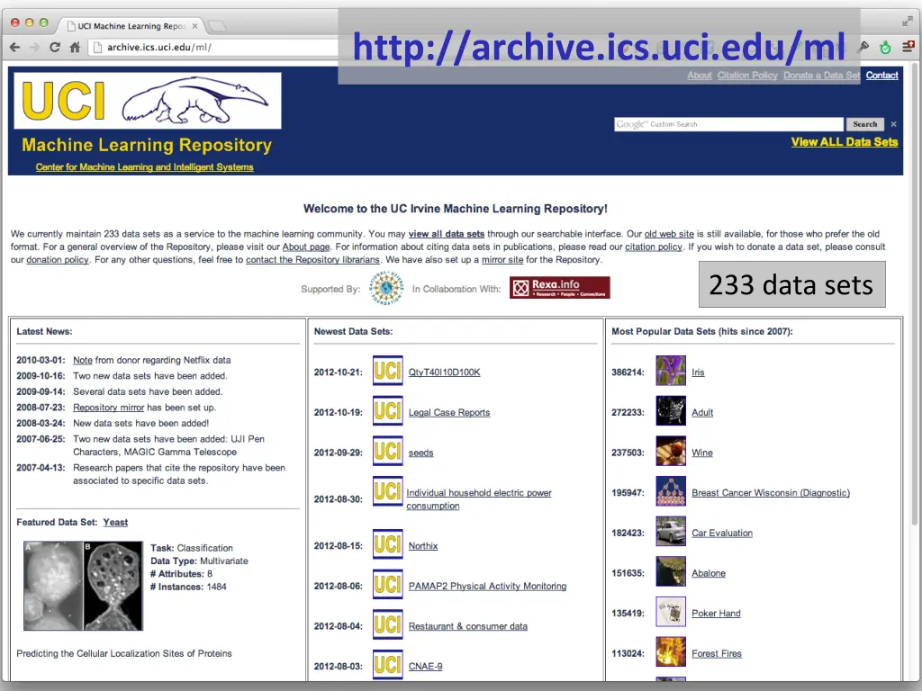 http archive ics uci edu ml