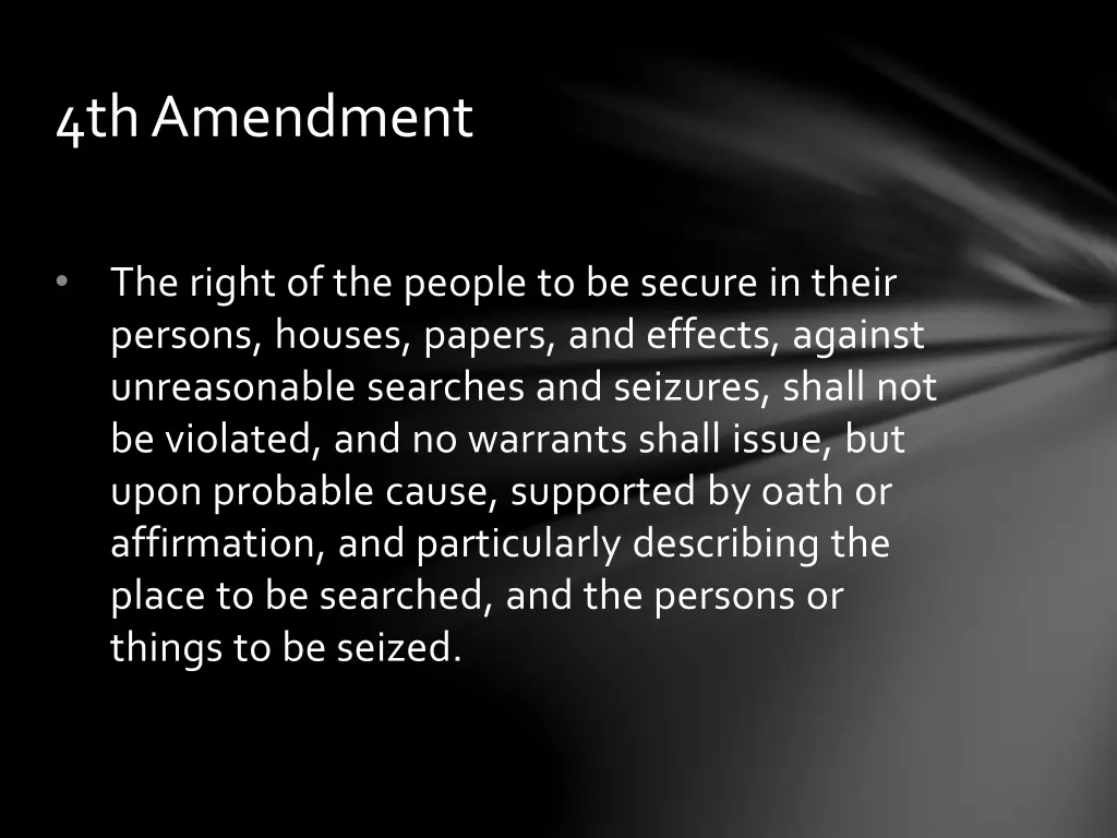 4th amendment