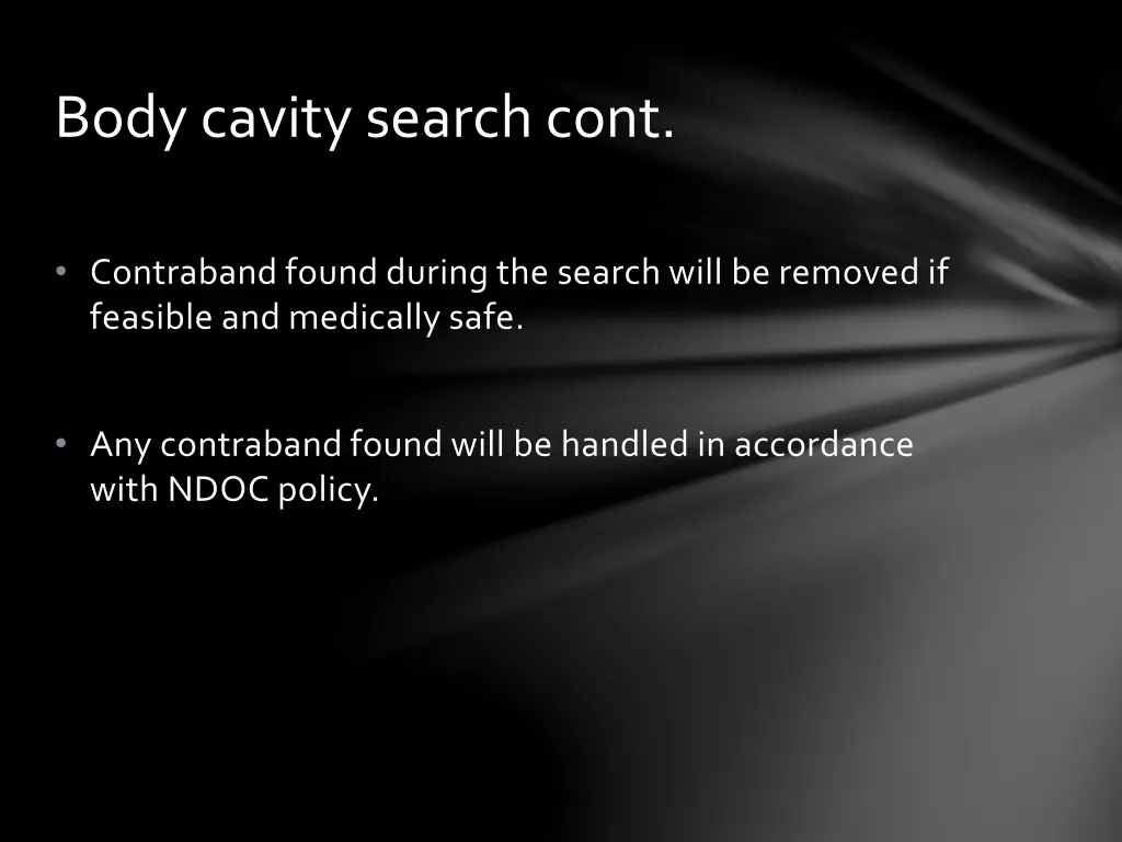 body cavity search cont