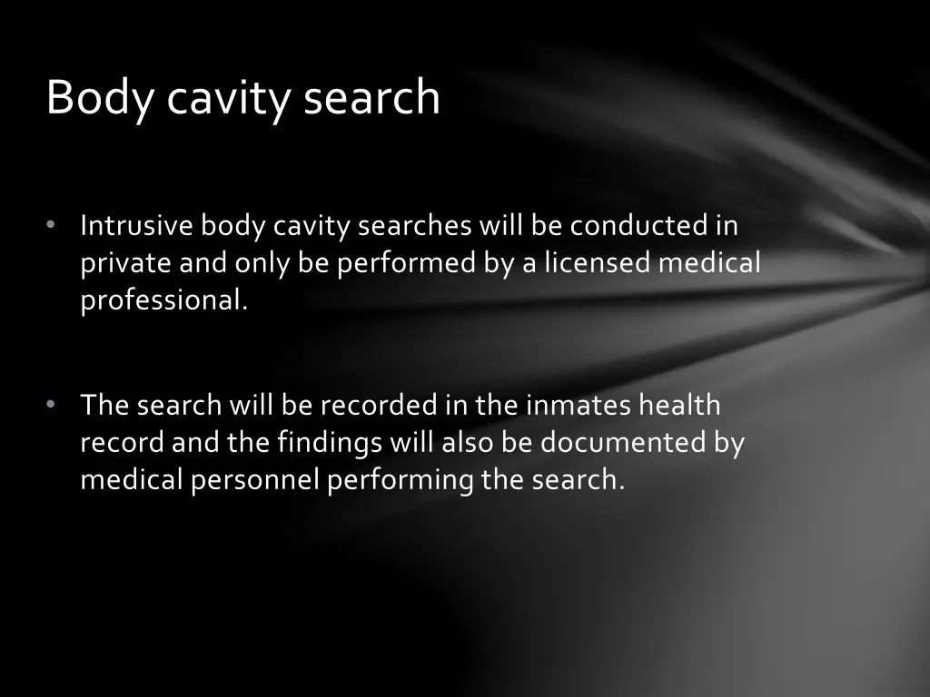 body cavity search