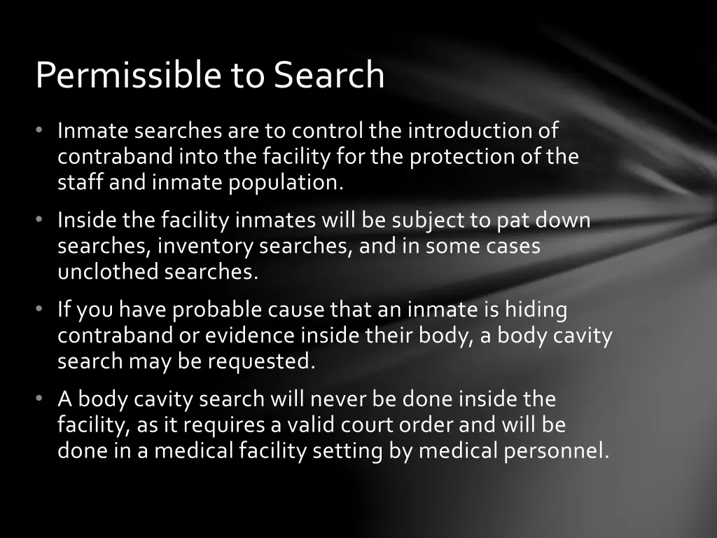 permissible to search